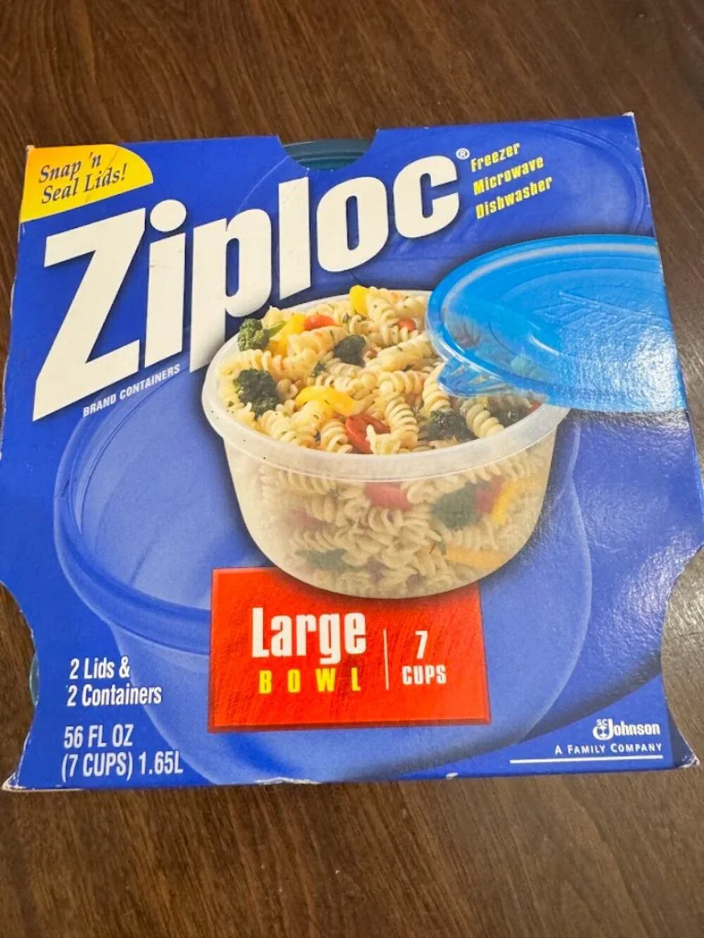 VTG 2006 Vintage Ziploc Container 2 Large Bowls Snap N Seal 56 Oz Rare
